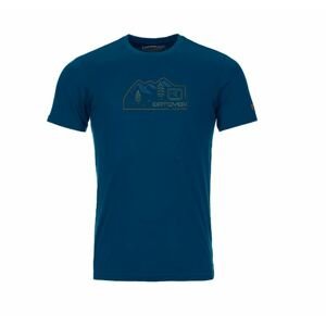 Ortovox tričko 140 Cool Vintage Badge T-Shirt petrol blue Velikost: L
