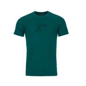 Ortovox tričko 150 Cool Logo Sketch T-Shirt pacific green Velikost: L
