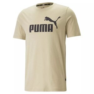 Puma tričko Ess Logo Tee beige Velikost: L
