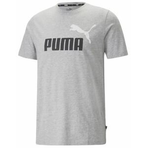 Puma tričko Ess 2 Col Logo Tee gray Velikost: M
