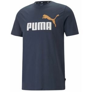 Puma tričko Ess 2 Col Logo Tee blue Velikost: M
