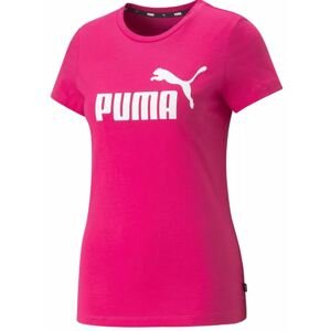 Puma tričko Ess Logo Tee W pink Velikost: M