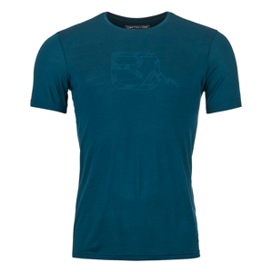 Ortovox tričko 120 Cool Tec Mtn Logo Ts M petrol blue Velikost: L