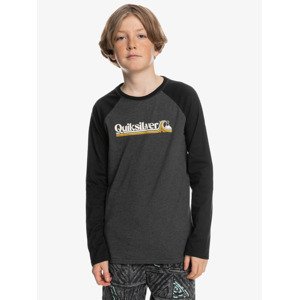 Quiksilver tričko All Lined Up Ls Yth charcoal heather Velikost: 10
