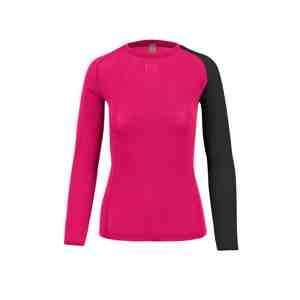 Karpos tričko Dinamico Merino 130 W Jersey LS pink black Velikost: L