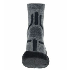 UYN ponožky Man Trekking 2in Merino Socks mid grey black Velikost: 42-44