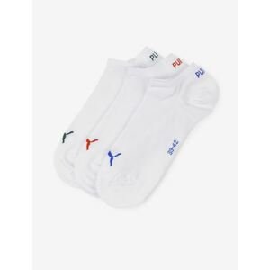 Puma ponožky Unisex Sneaker Plain 3P white Velikost: 35-38