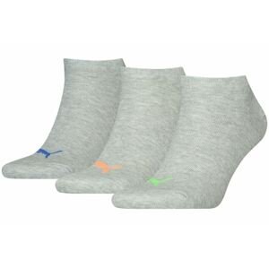 Puma ponožky Unisex Sneaker Plain 3P gray Velikost: 43-46