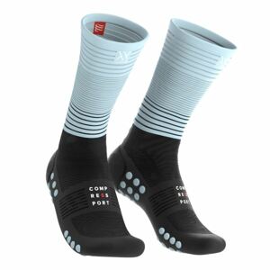 Compressport ponožky Mid Compression Socks black/ice blue Velikost: T2