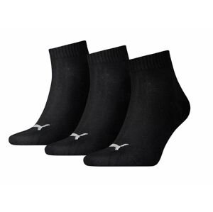 Puma ponožky Quarter Plain 3P black Velikost: 43-46