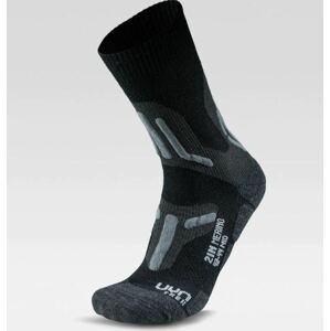 UYN ponožky Man Trekking 2In Merino Mid Socks black grey Velikost: 39-41
