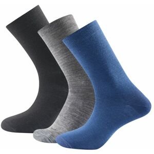 Devold ponožky Daily Merino Light Sock 3Pk indigo mix Velikost: 41-46