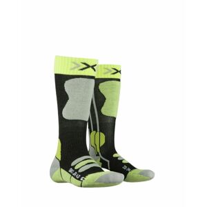 X-Socks - ponožky SKI JUNIOR 4.0 anthracite melange/green lime Velikost: 27-30
