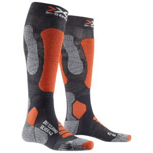 X-Socks - ponožky SKI TOURING SILVER 4.0 anthracite melange / orange fluo Velikost: 35-38