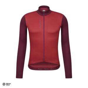 Cyklodres ISADORE  Patchwork Thermal Long Sleeve Jersey Ruby Wine / Fig (Cyklodres ISADORE )