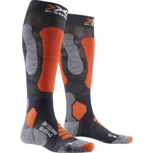X-Socks Ski Touring Silver 4.0 - anthracite melange/orange fluo 39-41