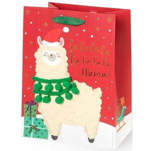Legami Christmas Gift Bag - Medium - Llama uni