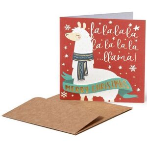 Legami Christmas Greeting Cards - 7X7 - Fa La Llama uni