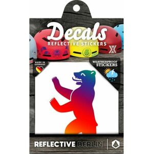 Reflective Berlin Reflective Decals - Berlin Bear - rainbow uni