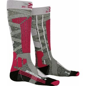 X-Socks Ski Rider 4.0 Wmn - stone grey melange/pink 35-36