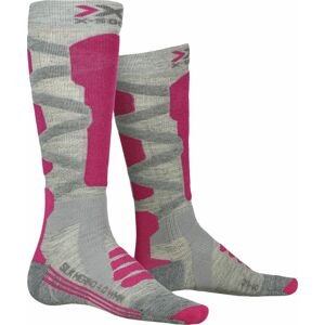 X-Socks Ski Silk Merino 4.0 Wmn - grey melange/pink 35-36