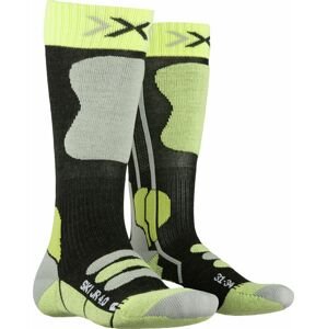X-Socks Ski Junior 4.0 - anthracite melange/green lime 24-26