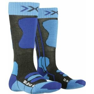 X-Socks Ski Junior 4.0 - anthracite melange/electric blue 24-26