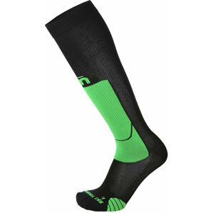 Mico Light weight extra dry ski touring socks - nero verde fluo 38-40