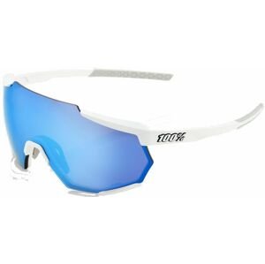 100% Racetrap - Matte White / HiPER Blue Multilayer Mirror Lens uni