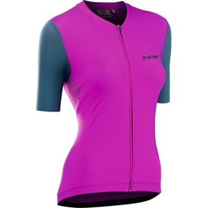 Northwave Extreme Woman Jersey Short Sleeve - cyclam/anthra XL