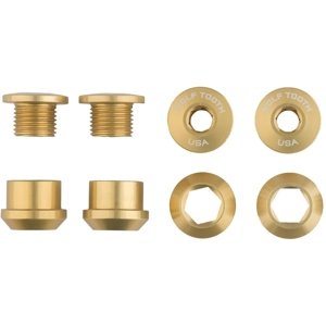 Wolf Tooth Set 4x Chainring Bolts+Nuts 6 mm - gold uni