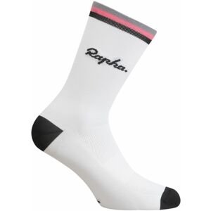 Rapha Logo Socks - White/Black/Pink 44-46