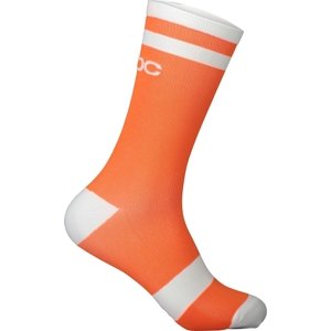POC Lure MTB Sock Long - zink orange/hydrogen white 37-39