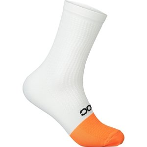 POC Flair Sock Mid - hydrogen white/zink orange 37-39