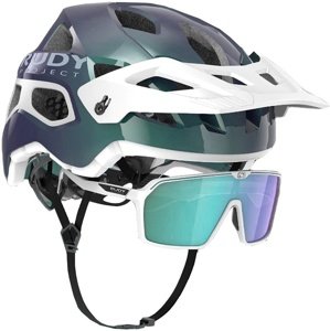 Rudy Project Protera iridescent blue + Spinshield white matte/racing green 59-61