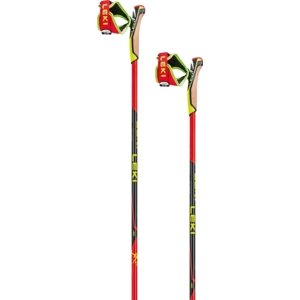 Leki HRC max - bright red/neon yellow/carbon structure 140