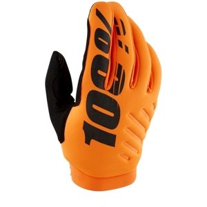 100% Brisker Gloves Fluo Orange/Black XL