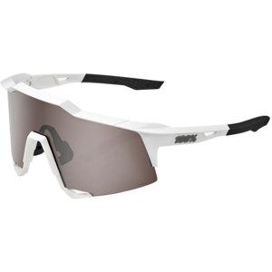 100% Speedcraft - Matte White - Hiper Silver Mirror Lens uni