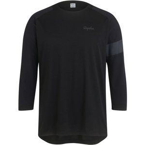 Rapha Men's Trail 3/4 Sleeve Jersey - Black/Black XL