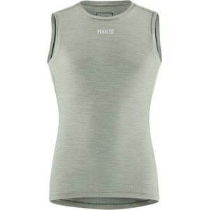 PEdALED Essential Merino Sleeveless Base Layer - military green L