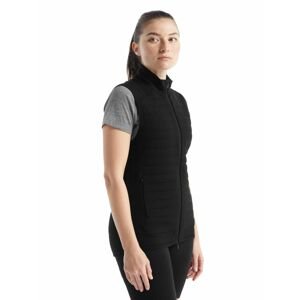 Dámská merino vesta ICEBREAKER Wmns ZoneKnit Insulated Vest, Black velikost: XS