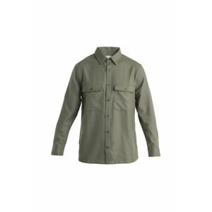 Pánská merino košile ICEBREAKER Mens Merino 200 Dawnder LS Flannel Shirt, Loden velikost: M