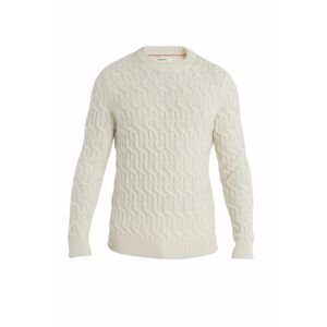 ICEBREAKER Mens Merino Cable Knit Crewe Sweater, Undyed velikost: L