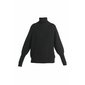 ICEBREAKER Wmns Seevista Funnel Neck Sweater, Black velikost: XL
