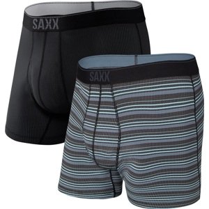 Saxx QUEST QDM BOXER BRIEF FLY 2PK sunrise stripe/black II Velikost: XL boxerky
