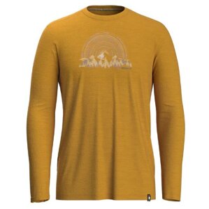 Smartwool NEVER SUMMER MOUNTAINS GRAPHIC LS TEE honey gold Velikost: L tričko
