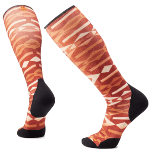 Smartwool SKI TC COLLIDING CLOUDS PRINT OTC orange rust Velikost: M ponožky