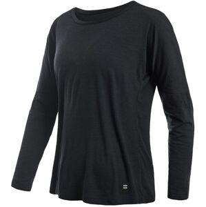 SENSOR MERINO AIR traveller dámské triko dl.rukáv černá Velikost: XL dámské tričko s dlouhým rukávem