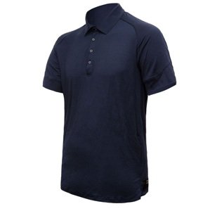 SENSOR MERINO ACTIVE polo pánské triko kr.rukáv deep blue Velikost: S pánské tričko s krátkým rukávem