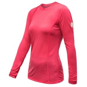 SENSOR MERINO AIR dámské triko dl.rukáv magenta Velikost: XL dámské tričko s dlouhým rukávem